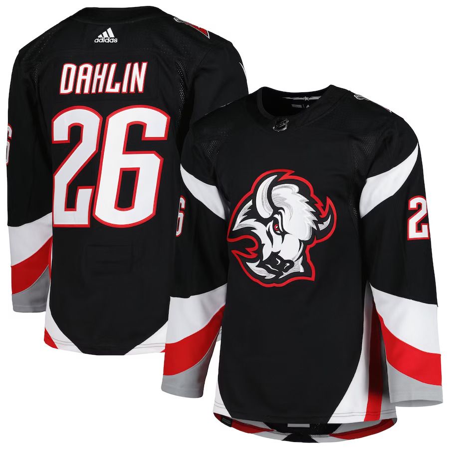 Men Buffalo Sabres #26 Rasmus Dahlin adidas Black Alternate Authentic Pro Primegreen Player NHL Jersey->women nhl jersey->Women Jersey